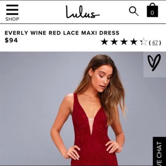 NWT Lulu’s Everly Wine Red Lace Maxi Dress - Picture 2 of 6